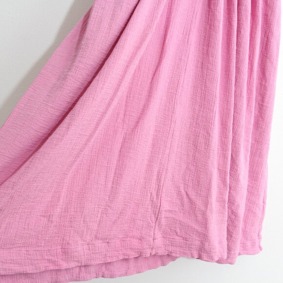 Hatch Maternity The Carolina Dress Orchid Pink Tie Waist Gauze Cotton Midi XL - Picture 7 of 14